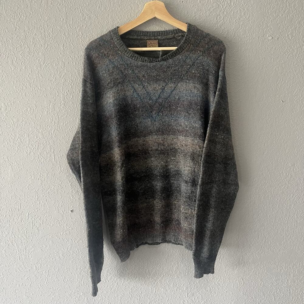 Vintage 80’s Crewneck Sweater Men’s XL Loungewear Knitwear Long Sleeve Pullover